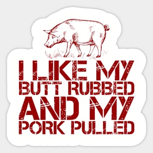 Pulled Pork Lover Foodie Pig BBQ Grilling Dad Fathers Day Sticker